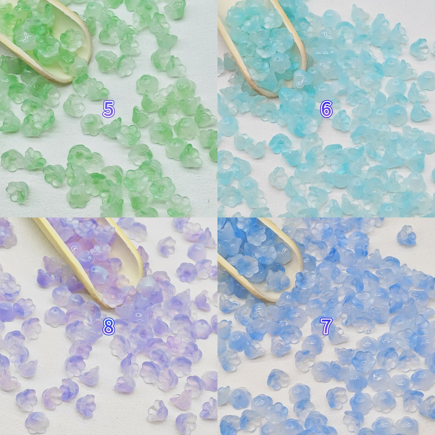 [TZ-54] スズラン・19色より選択可・7*12mm・少量・50mlお試しサイズ