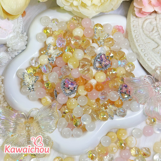 [TZ-15] ひだまりの羽・8/10mm・カラーチェンジ・ 高品質天然石・ 🌷やさしい色合い