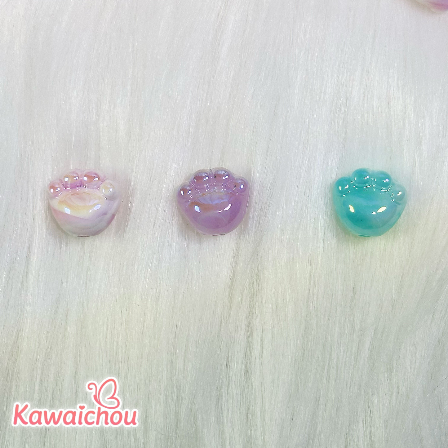 [TZ-17] 猫の足音・12mm・🩵 癒し・高品質レジン